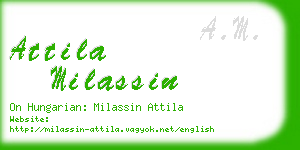 attila milassin business card